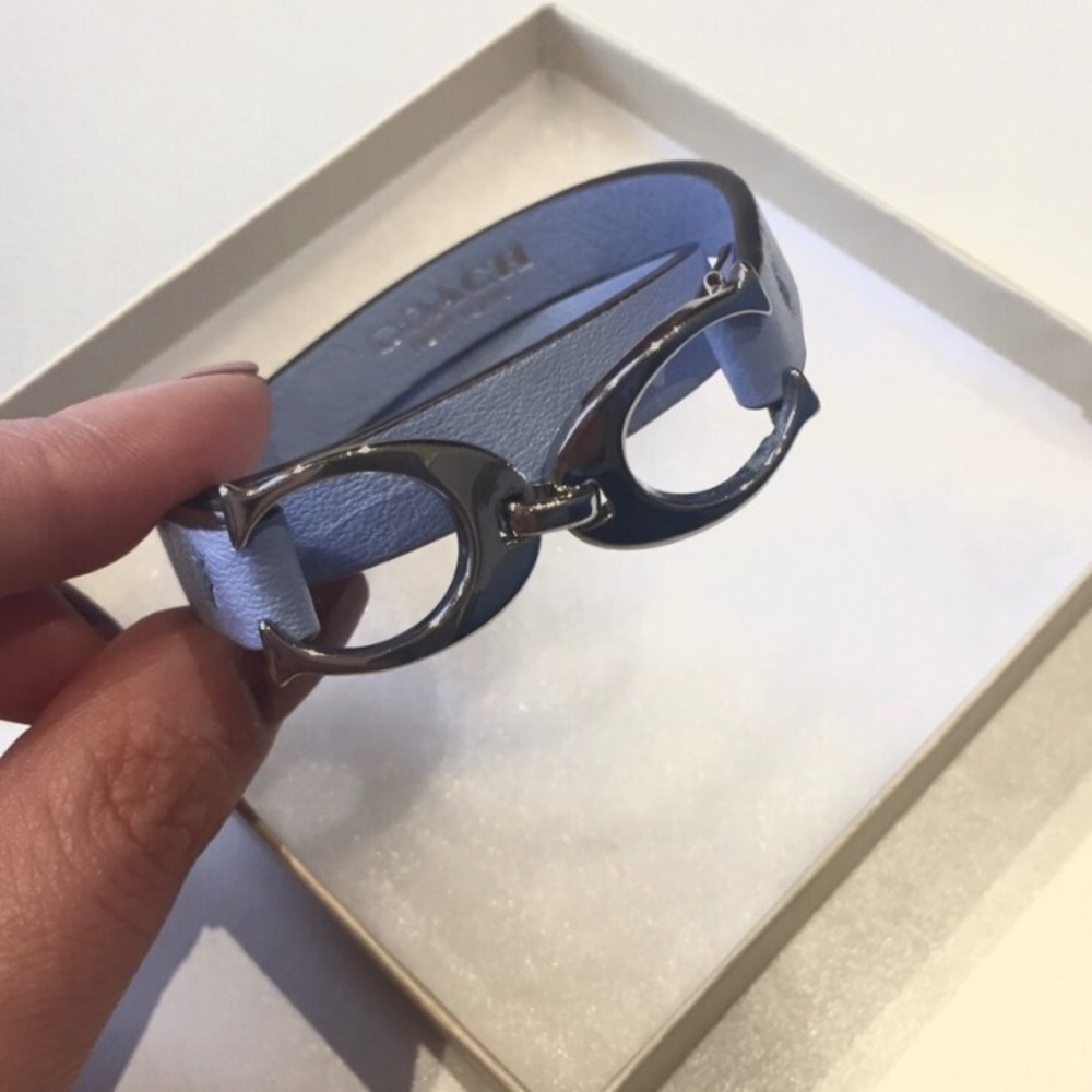 COACH Baby Blue Wrap Around Bracelet